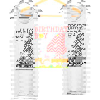 Niños Tractor Farming 4Th Birthday Boy's Camiseta sin mangas - Regaloses