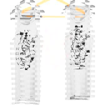 Opossum Playing Banjo Guitar Possum Love Animals Tank Top - Monsterry