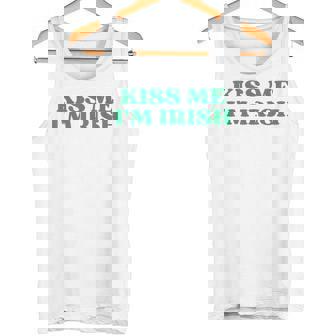 Original Kiss Me I'm Irish Quote Y2k Aesthetic 2000s Tank Top - Monsterry