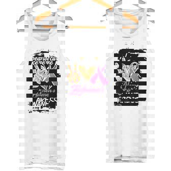 Peace Love Cure Alzheimer's Awareness ALZ Alzheimer's Mom Tank Top - Monsterry