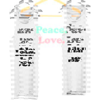 Peace Love Italian Beef Sandwich Chicago Foodie Food Tank Top - Monsterry