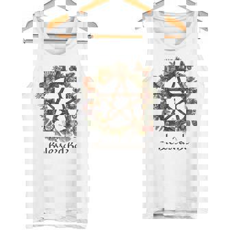 Pentagram Nature Blessed Be Champignons Fleurs Papillon Débardeur e - Cadeauxyz