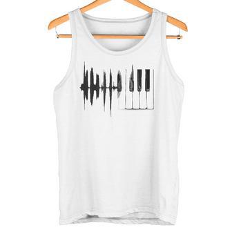 Piano Piano Keys Wings Gray Tank Top - Geschenkecke