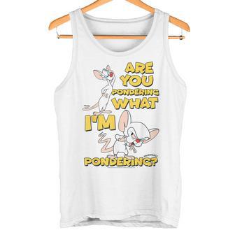 Pinky And The Brain Pondering Gray Tank Top - Geschenkecke