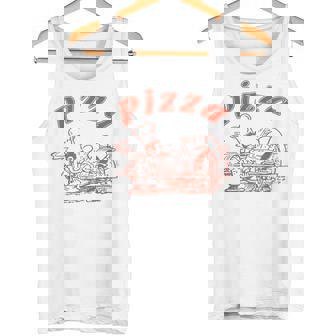 Pizza Box Cardboard Italian Retro Logo Tank Top - Geschenkecke