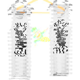 Pot O' Gold Dabbing Leprechaun Nacho Pot Of Gold Tank Top - Monsterry