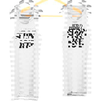 Pretend I’m A Sticky Note Easy Funny Lazy Halloween Costume Tank Top - Monsterry