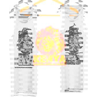 Retro African Safari Samburu Lion Reserve Kenya Africa Tank Top - Monsterry