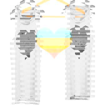 Retro Colorful Vintage Shaped Love Sign Heart Symbol Design Raglan Baseball Tee Tank Top - Monsterry