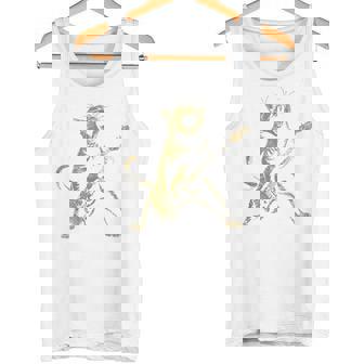 Retro Divertido Guitarra Gato Rock Gato Tocando La Guitarra Camiseta sin mangas - Regaloses
