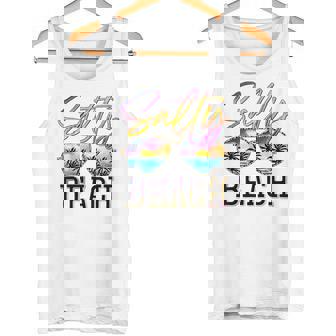 Salty Beach Sunset Sunglasses Summer Vacation Beach Party Tank Top - Monsterry
