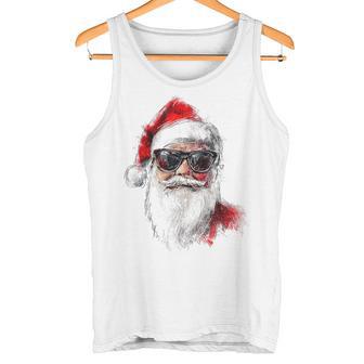 Santa Claus Christmas Graphic X-Mas Sunglasses Santa Tank Top - Geschenkecke