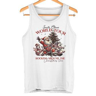 Santa Claus World Tour Christmas Music Musician Band Blue Tank Top - Geschenkecke