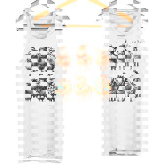 Sheep Christmas Lights Farmer Lamb Fleece Xmas Tank Top - Monsterry