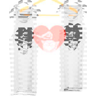 Skeleton And Cat Valentine's Heart Cats Kitten Lovers 2025 Tank Top - Monsterry