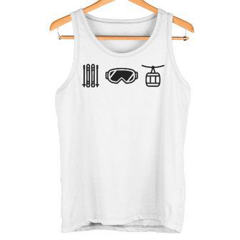 Ski Goggles Gondel X Ski Goggles Lift Mountains Alps Skier Tank Top - Geschenkecke