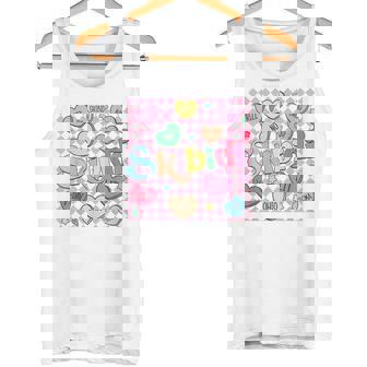 Skibidi Valentine's Day Rizz Candy Heart Groovy Valentine Tank Top - Monsterry