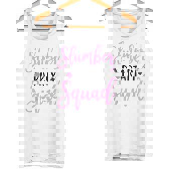 Slumber Party Squad Sleepover Pajama Nails And Makeup Tank Top - Monsterry