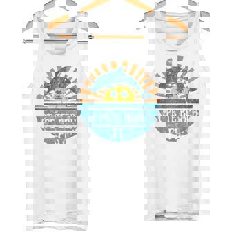 St Pete Beach Florida Dolphin Summer Retro Sunset Vintage Tank Top - Monsterry