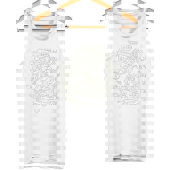 Stellar Factory Play More Games Together Green On Grey Premium Tank Top - Monsterry