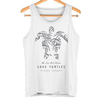 Surfing Turtle By Purify Oceans Save Turtles & Oceans Tank Top - Monsterry
