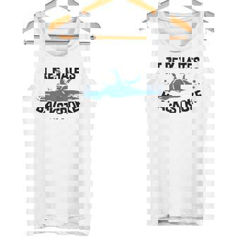 Swimming Backstroke T Rex Dinosaur T Shirt Water Sport Tank Top Tank Top - Monsterry