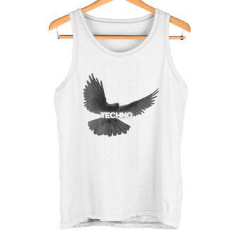 Techno Holy Spirit Rave Bird Raabe Hardtechno Deep Trance Tank Top - Geschenkecke