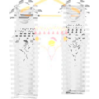 Tennis Snowman Christmas Ornament Xmas Holiday Tank Top - Monsterry