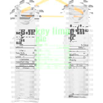 Thanksgiving Christmas Key Lime Pie Nutrition Fact Tank Top - Monsterry