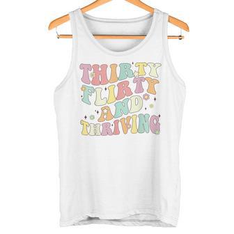 Thirty Flirty And Thriving 30Th Birthday Retro 30 Years Tank Top - Geschenkecke