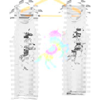 Tie Pattern For Unicorn Lovers Unicorn Riders T-Shirt Tank Top - Monsterry