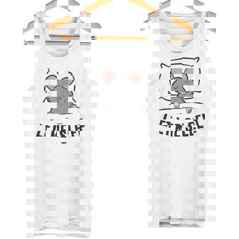 Tired Rat Let Me Sleep Rat Pajama Tank Top - Monsterry