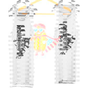 Twin Hot Dog Patriotic Hot Dog American Flag USA 4th Tank Top - Monsterry