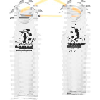 Viking Long Ship Drakkar Dragon Premium Tank Top - Monsterry