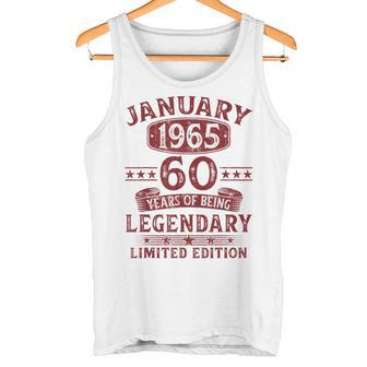 Vintage January 1965 60Th Birthday Tank Top - Geschenkecke