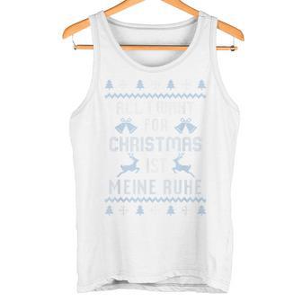 All I Want For Christmas Ist My Rest Blue Tank Top - Geschenkecke