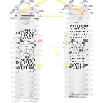 All I Want For Christmas Is My Two Front Teeth Xmas Tank Top - Monsterry
