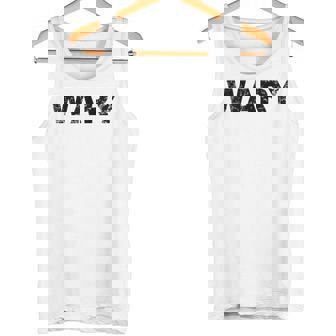 Wary Vintage Mood Emotion Text Apparel Tank Top - Monsterry