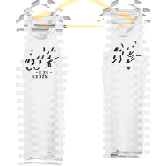 Wife Est 2025 Just Married Honeymoon Hubby Wife Est 2025 Tank Top - Monsterry