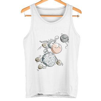 Wollyball Iolleyball Sheep Word Game Funolleyball Player Tank Top - Geschenkecke