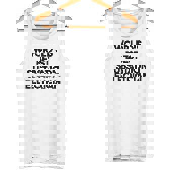 World's Best Substation Electrician Tank Top - Monsterry