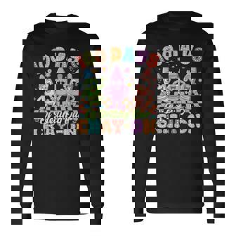 100 Days Of Getting Our Cray-On Pre-K Teacher Kid Long Sleeve T-Shirt - Monsterry