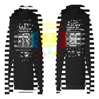 100 Days Of School Level Unlocked Gamer Boys Video Games Long Sleeve T-Shirt | Mazezy