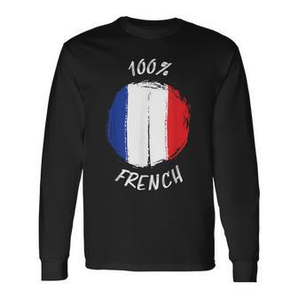 100 Französisches Hemd Stolzes Französisches Hemd Flagge Frankreich Langarmshirts - Geschenkecke