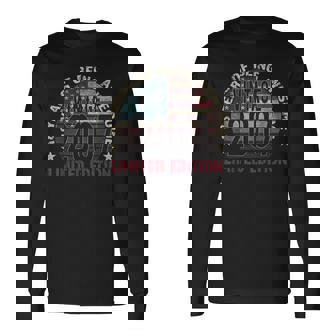 18Th Birthday Vintage Born 2007 Turning 18 Year Old Long Sleeve T-Shirt - Seseable