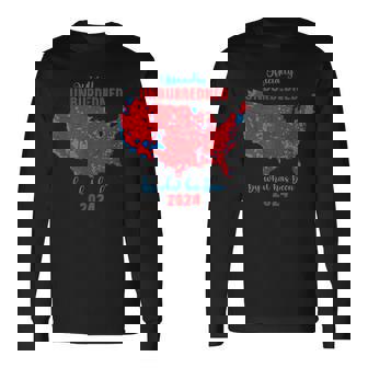 2024 Election Results Map US Map Humor Satire Artwork Long Sleeve T-Shirt - Monsterry