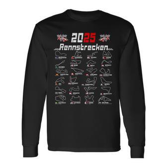 2025 Race Track Graphic For Motorsport Fans Langarmshirts - Geschenkecke