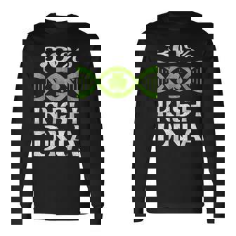30 Irish DNA St Patrick's Day DNA Strand Shirt Long Sleeve T-Shirt - Monsterry