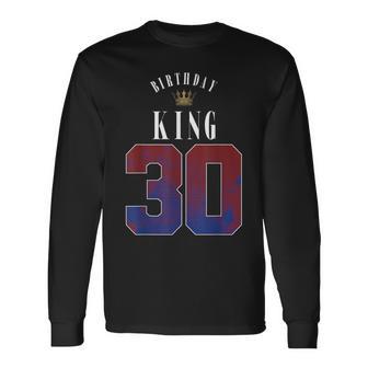 30Th Birthday King Crown 30 Years Bday For Men Langarmshirts - Geschenkecke