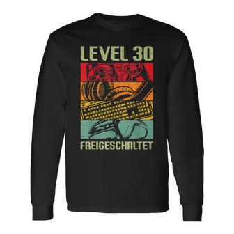 30Th Birthday Man Decorative Gamer Gamer Gamer For 30 Years Man Langarmshirts - Geschenkecke